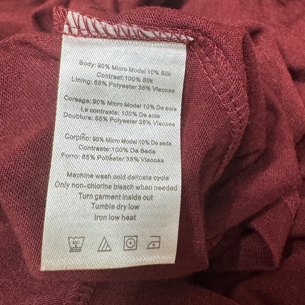 Bella Luxx Burgundy and Black Sip Dress‎ - Picture 7 of 7